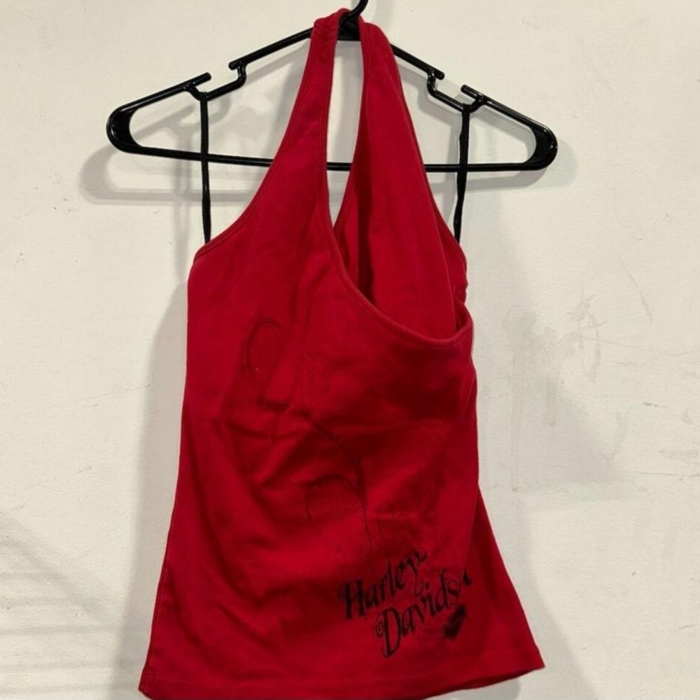 Harley-Davidson Women's Red Halter Tank Top Size Small